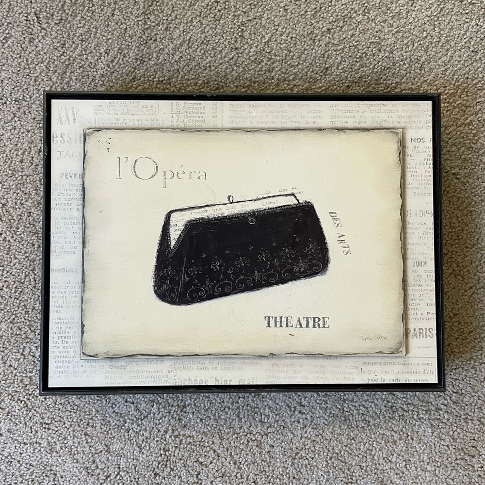 Emily Adams "Opera Theatre" Art Print 17x13 - Art in Motion Black Cream